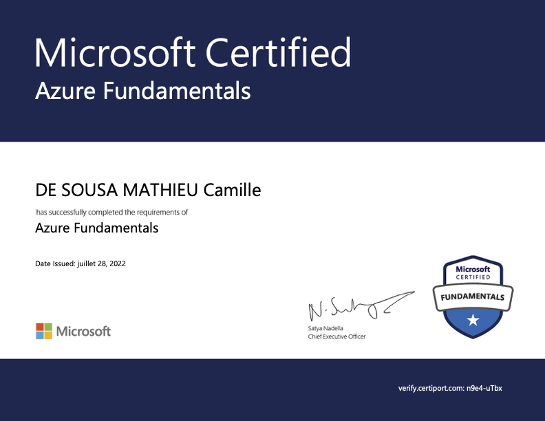Certification Azure